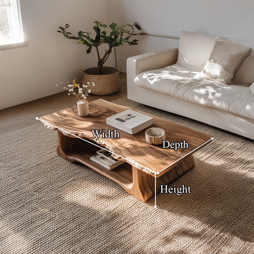 Handcrafted Rustic Live Edge Coffee Table Living Room Family Room CTHCH010