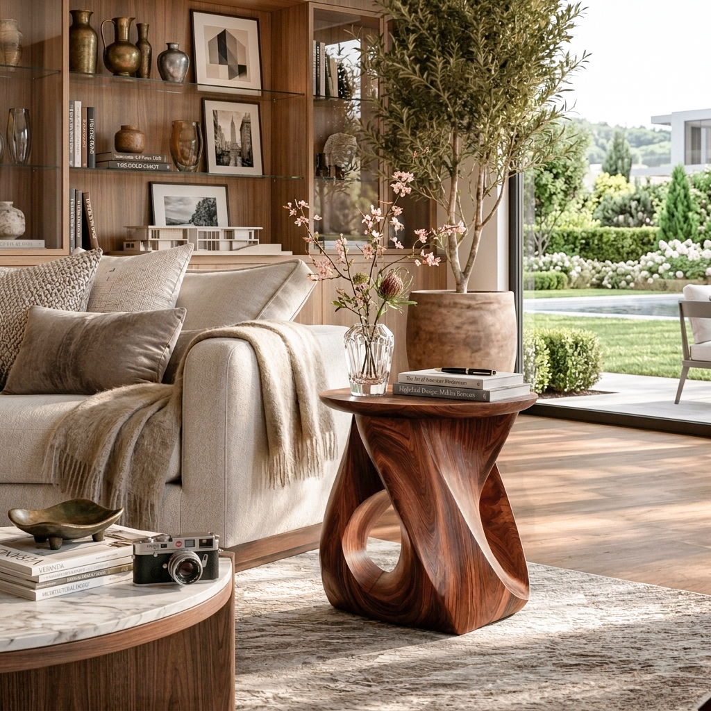 Twisted Side Table For Living Room Or Bedroom ETHCH020