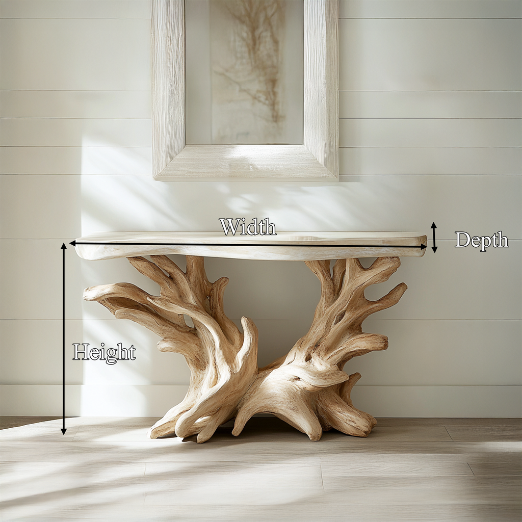 Coastal Rustic Organic Console Table Living Room And Bedroom CTHCH-023