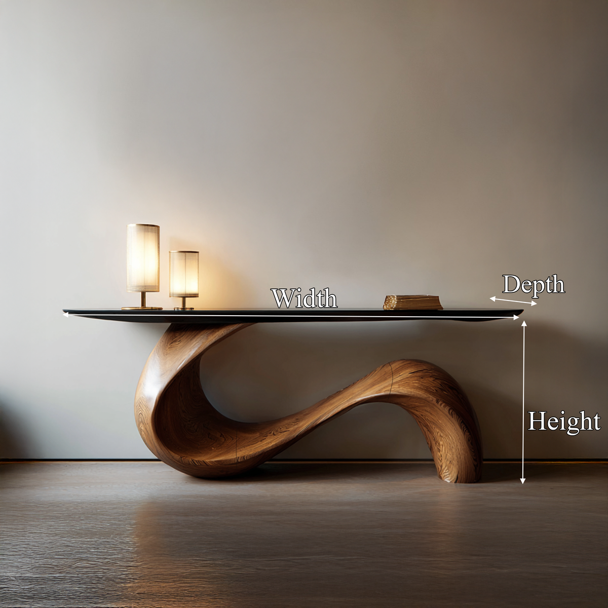 Mid-Century Sculptural Entryway Console Table CTHCH-006