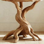 Rustic Round End Table Solid Wood End Table ETHCH017