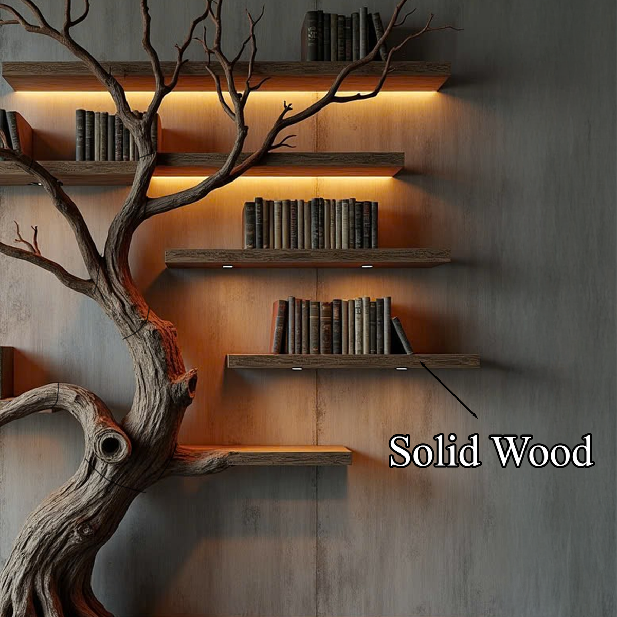 Hancrafted Wooden Shelf Floating Shelf Housewarming Gift