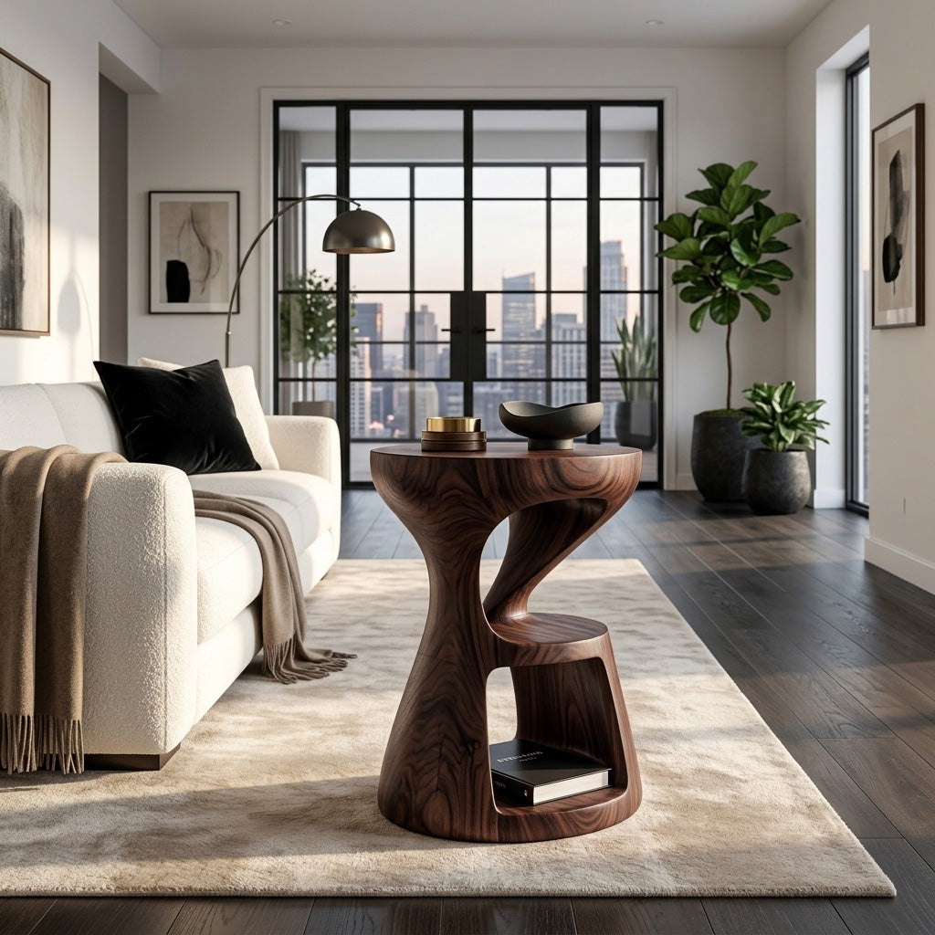 Modern Sculptural Side Table For Living Room ETHCH019