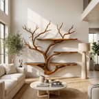 Sculptural Tree Wall Shelf Living Room And Studio