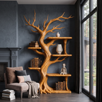 Rustic Tree Bookshelf Handcrafted Woodland Style For Reading Nook