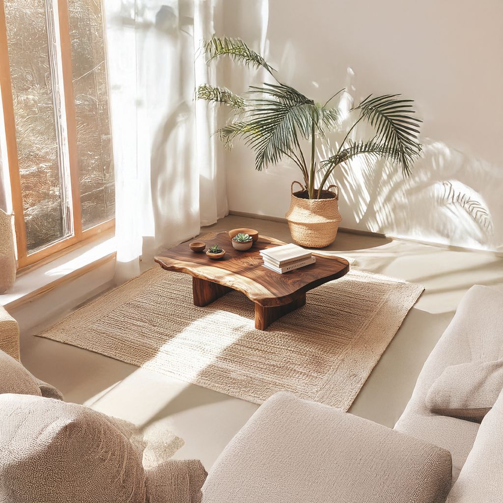 Organic Live Edge Coffee Table For Living Room And Lounge CTHCH017