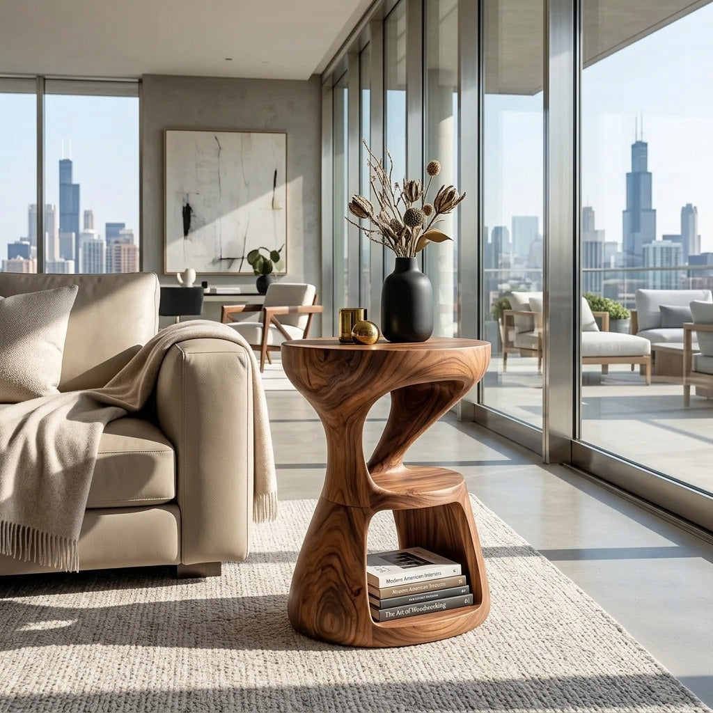 Modern Sculptural Side Table For Living Room ETHCH019