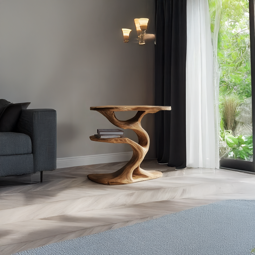 Rustic Tree End Table Living Room ETHCH006