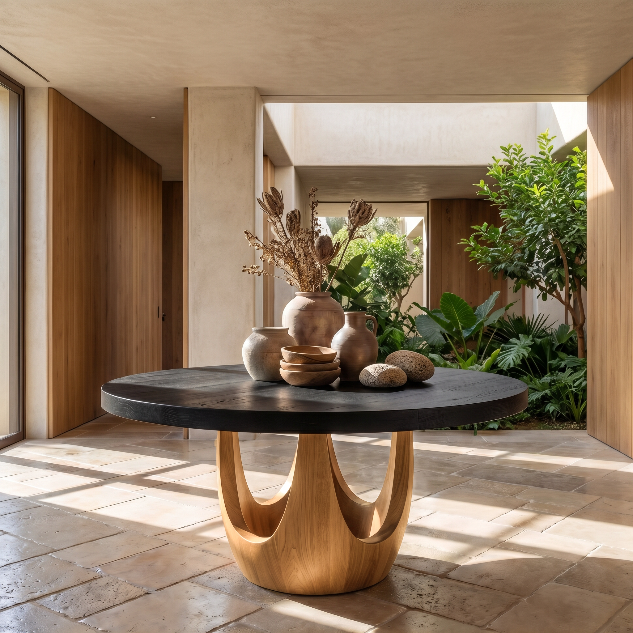 Modern Luxury Round Foyer Table For Entryway And Lobby FTHCH002
