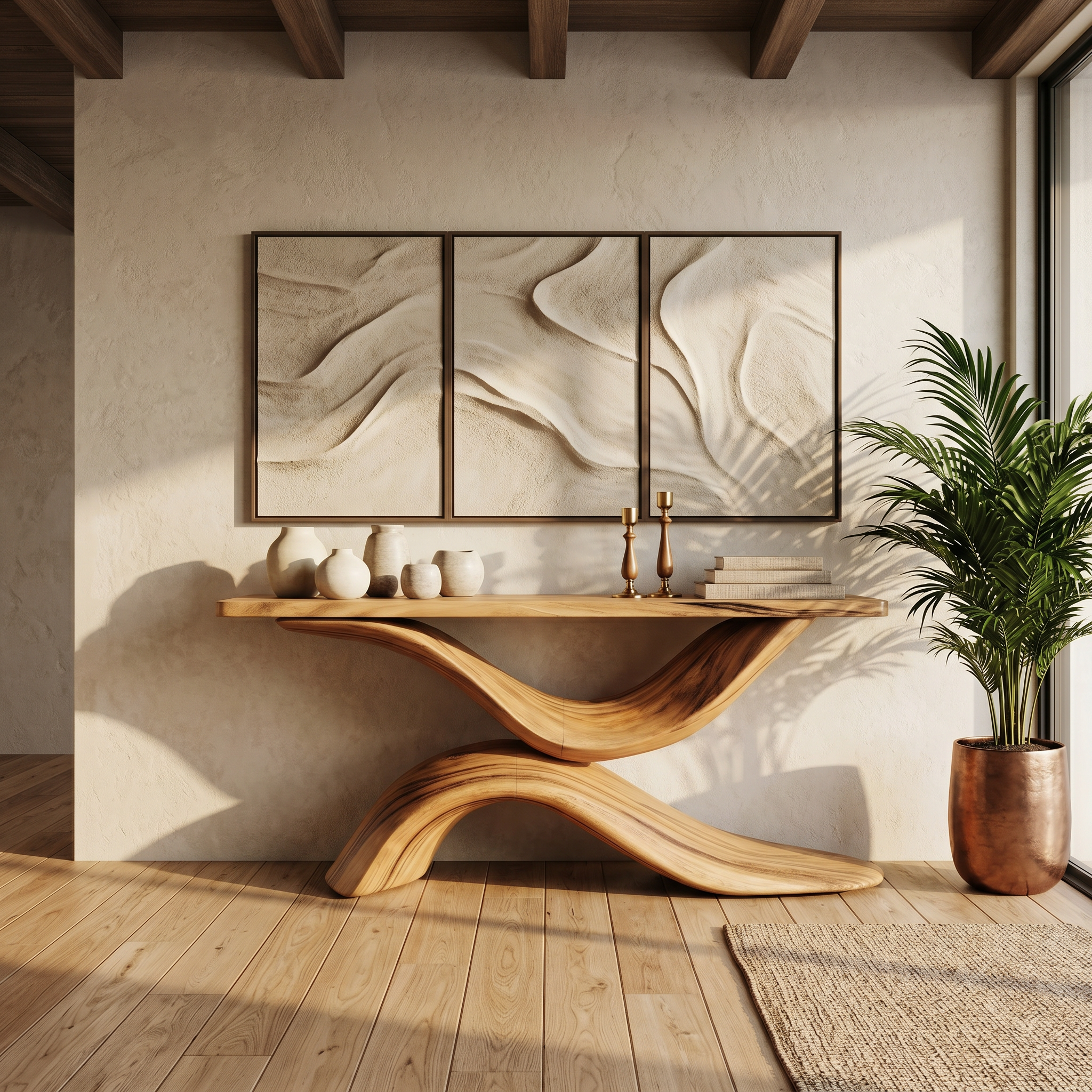 Handcrafted Live Edge Console Table Furniture Decor CTHCH-015
