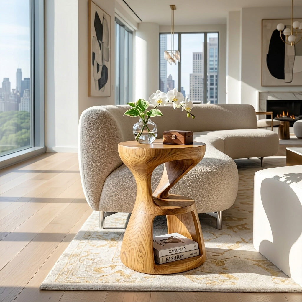 Modern Sculptural Side Table For Living Room ETHCH019