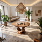 Modern Foyer Table Handcrafted Sculptural Base For Entryway FTHCH018