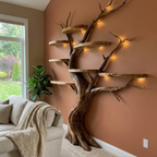 Organic Tree Bookshelf Living Room Interior Sculptural Wall Display