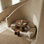 Contemporary Organic Round Entryway Foyer Table For Entryway FTHCH006