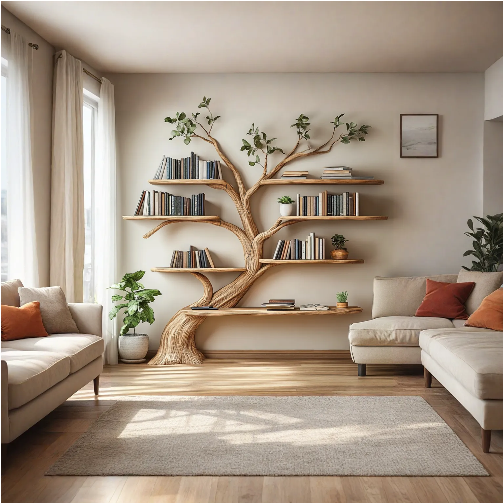 Driftwood Branch Shelf Floating Shelf Wall Mouted