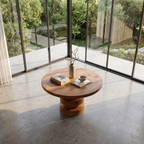 Modern Luxury Stacked Base Round Entryway Table For Entryway And Lobby FTHCH005