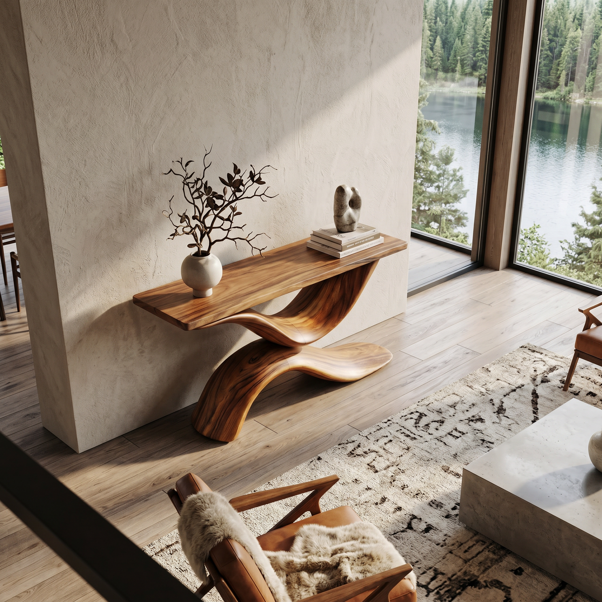 Handcrafted Live Edge Console Table Furniture Decor CTHCH-015