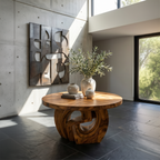 Organic Foyer Table With Pedestal Base For Entryway And Hallway FTHCH004