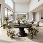 Contemporary Center Table With Flowing Curved Design For Foyer And Hallway FTHCH010