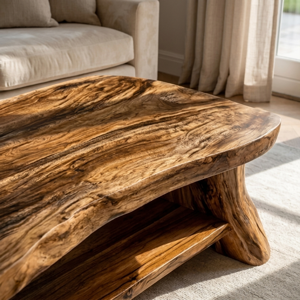 Reclaimed Slab Wood Coffee Table Living Room CTHCH018