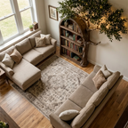 Rustic Tree Bookshelf Living Room Wall Display