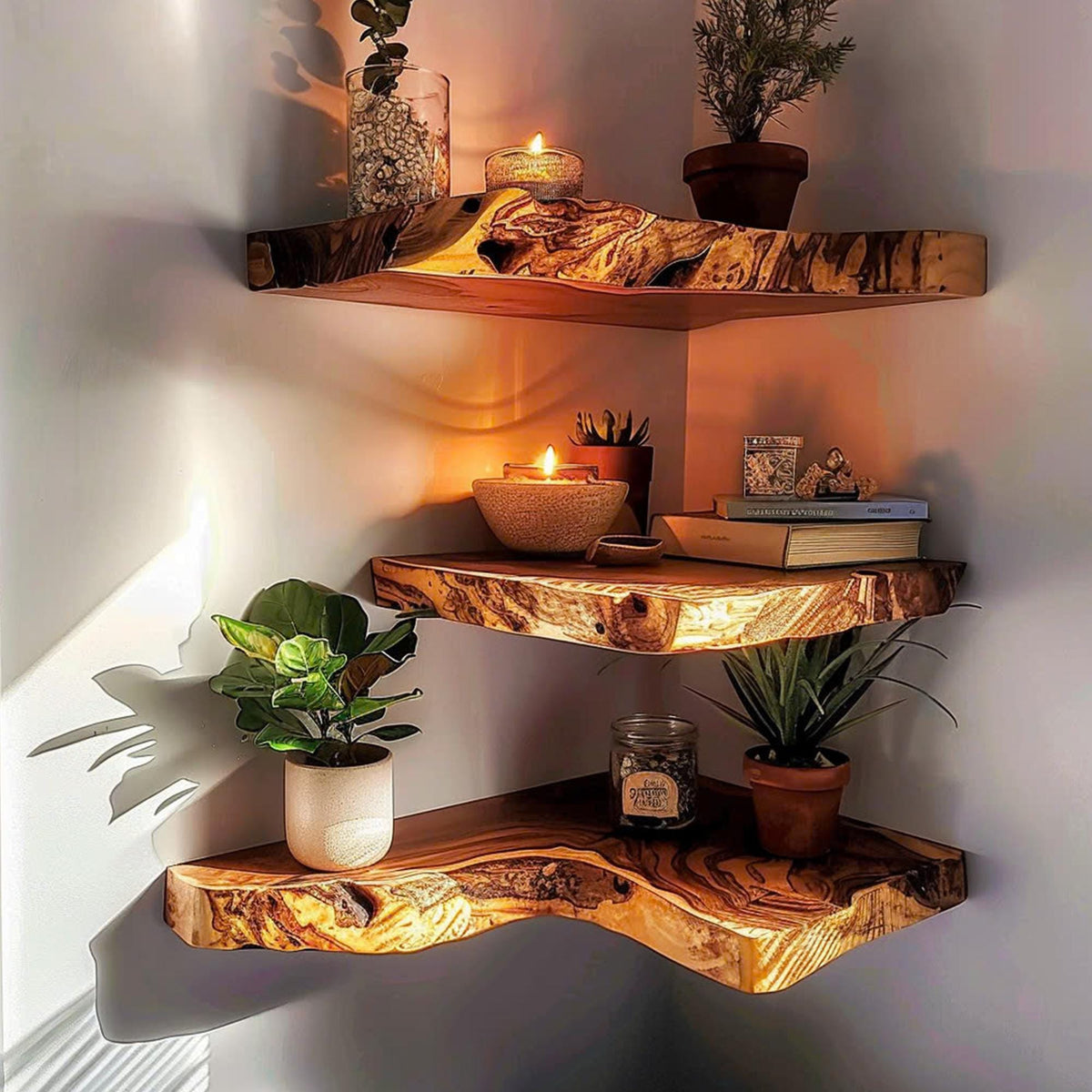 Floating Shelf Mid Century Bookcase CFSHCH007