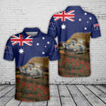 Australian Army M113A1 Armoured Personnel Carrier ANZAC Day Red Poppy Polo Shirt