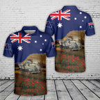 Australian Army M113A1 Armoured Personnel Carrier ANZAC Day Red Poppy Polo Shirt