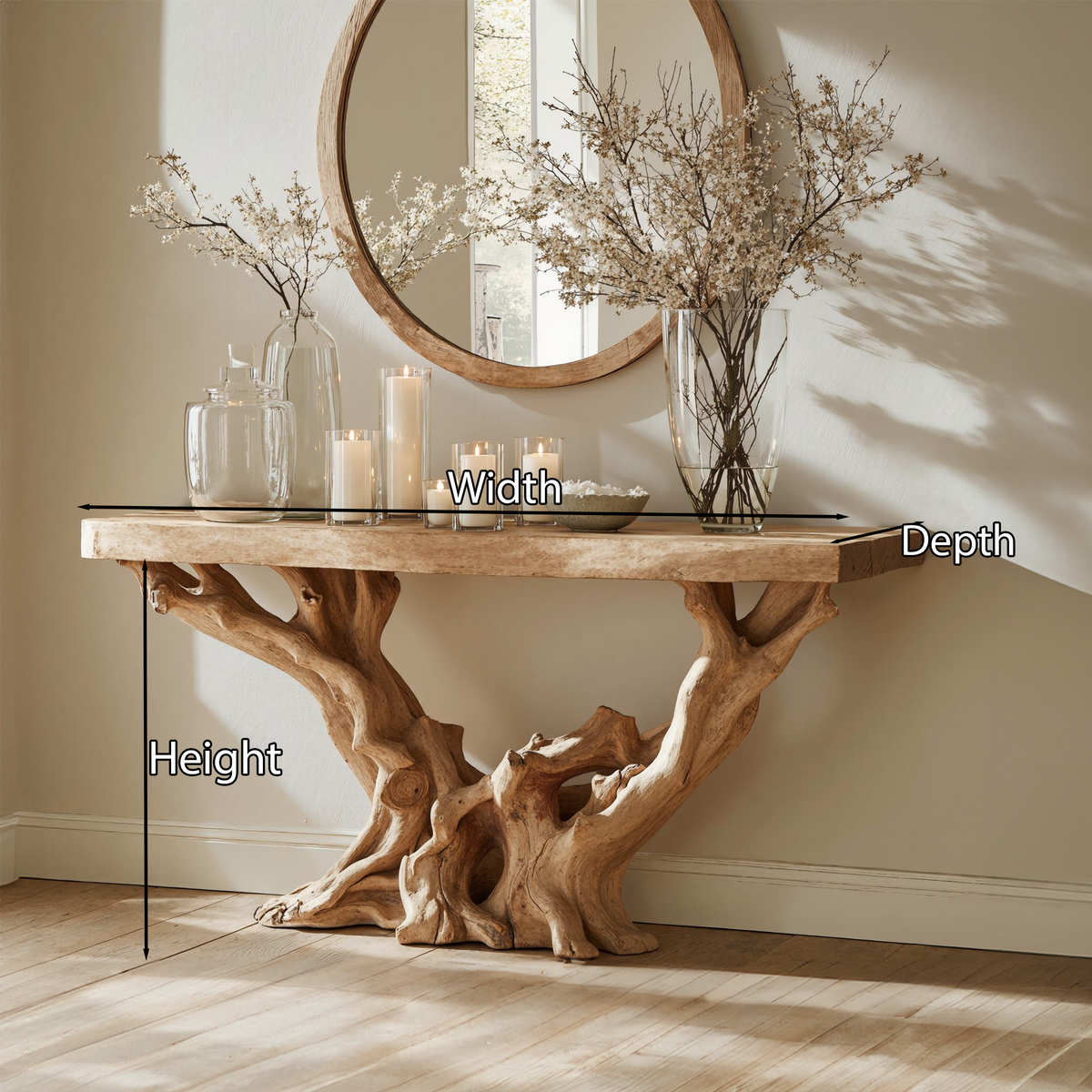 Farmhouse Console Table for Entryway or Living Room CTHCH-002