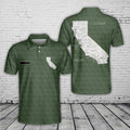 Custom Name Map of California Golf Courses Polo Shirt