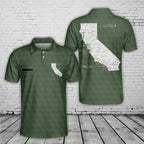 Custom Name Map of California Golf Courses Polo Shirt