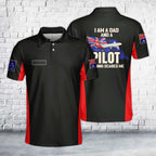 Custom Name Father's Day, Qantas Boeing 787-9 Dreamliner Polo Shirt