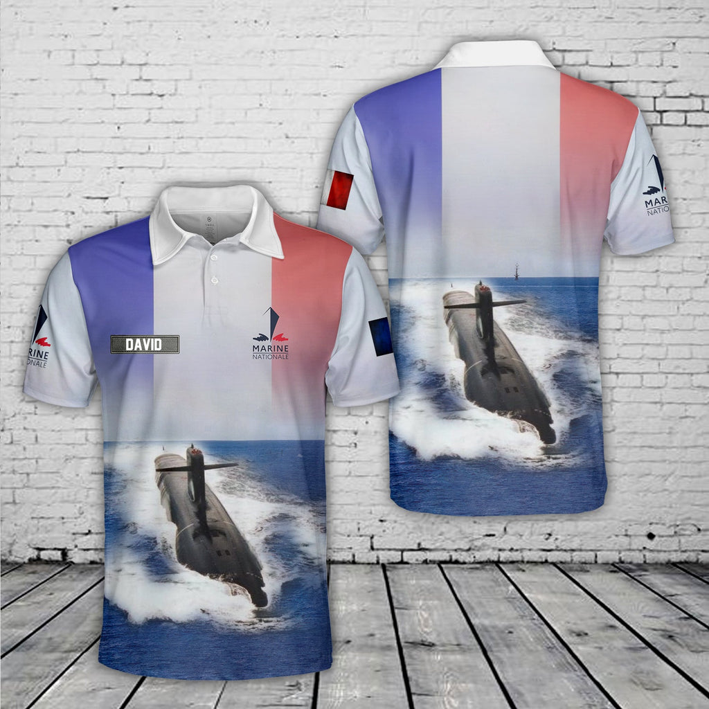 Custom Name French Navy T�m�raire (Triomphant class) S617 Polo Shirt