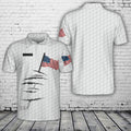 Custom Name Golf American Flag 4th Of July Patriotic Polo Shirt