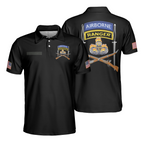 Custom Name Infantry Airborne Ranger Paratrooper Polo Shirt
