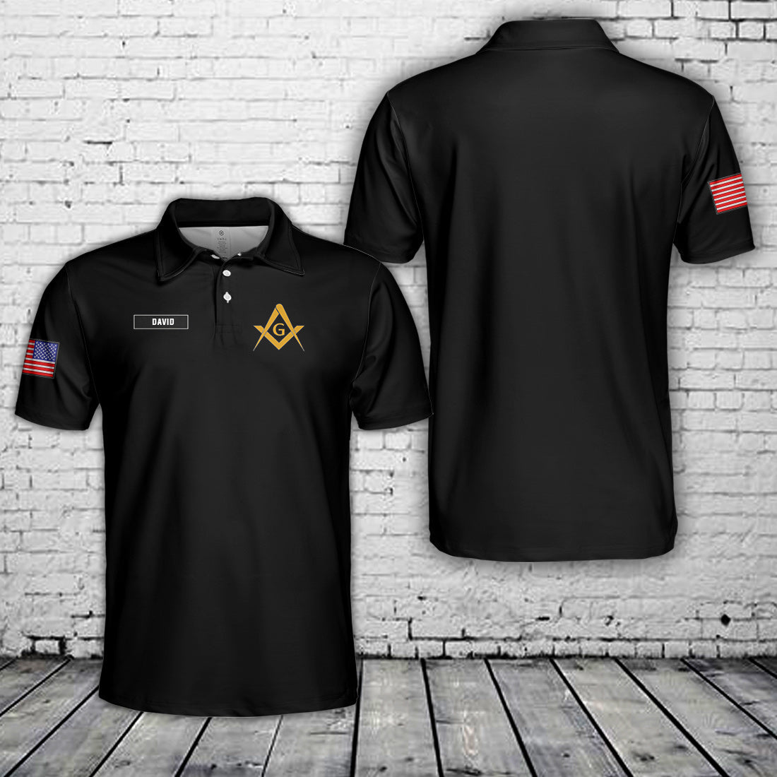 Custom Name Masonic Lodge Polo Shirt