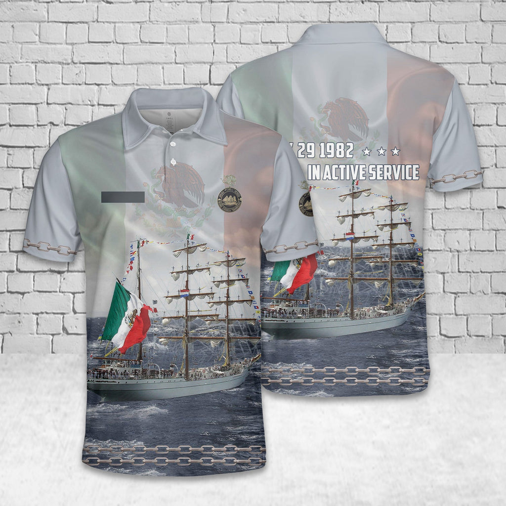 Custom Name Mexican Navy ARM Cuauht�moc (BE01) Polo Shirt