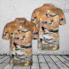 Custom Name Puerto Rico Air National Guard A-7D Corsair II 198th Airlift Squadron AOP Polo Shirt