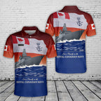 Custom Name Royal Canadian Navy Polo Shirt