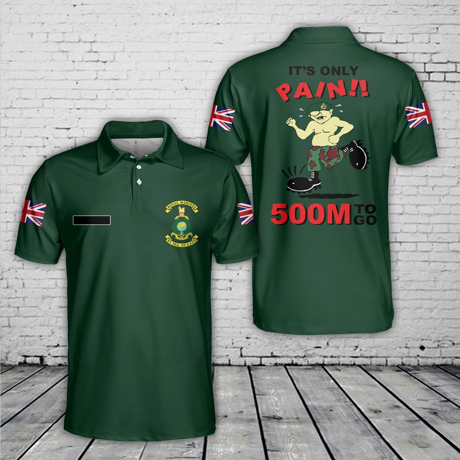 Custom Name Royal Marines Commando Polo Shirt