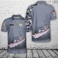 Custom Name Royal Navy HMS Argyll (F231) Type 23 Duke-class frigate Polo Shirt