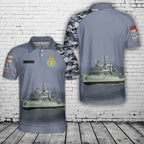 Custom Name Royal Navy HMS Fearless (L10) Fearless-class landing platform dock Polo Shirt