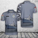 Custom Name Royal Navy HMS Northumberland (F238) Type 23 Duke-class frigate Polo Shirt