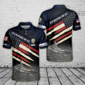 Custom Name US Navy USS Missouri (BB-63) Polo Shirt