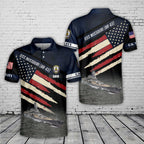 Custom Name US Navy USS Missouri (BB-63) Polo Shirt