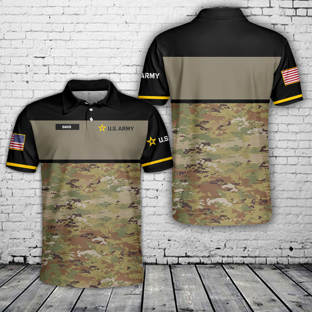 Custom Name US Army Polo Shirt