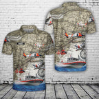 Custom Name US Coast Guard Polo Shirt