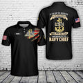 Custom Name US Navy Chief Polo Shirt