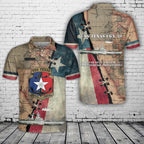 Custom Name US Navy USS Texas CGN-39 Polo Shirt
