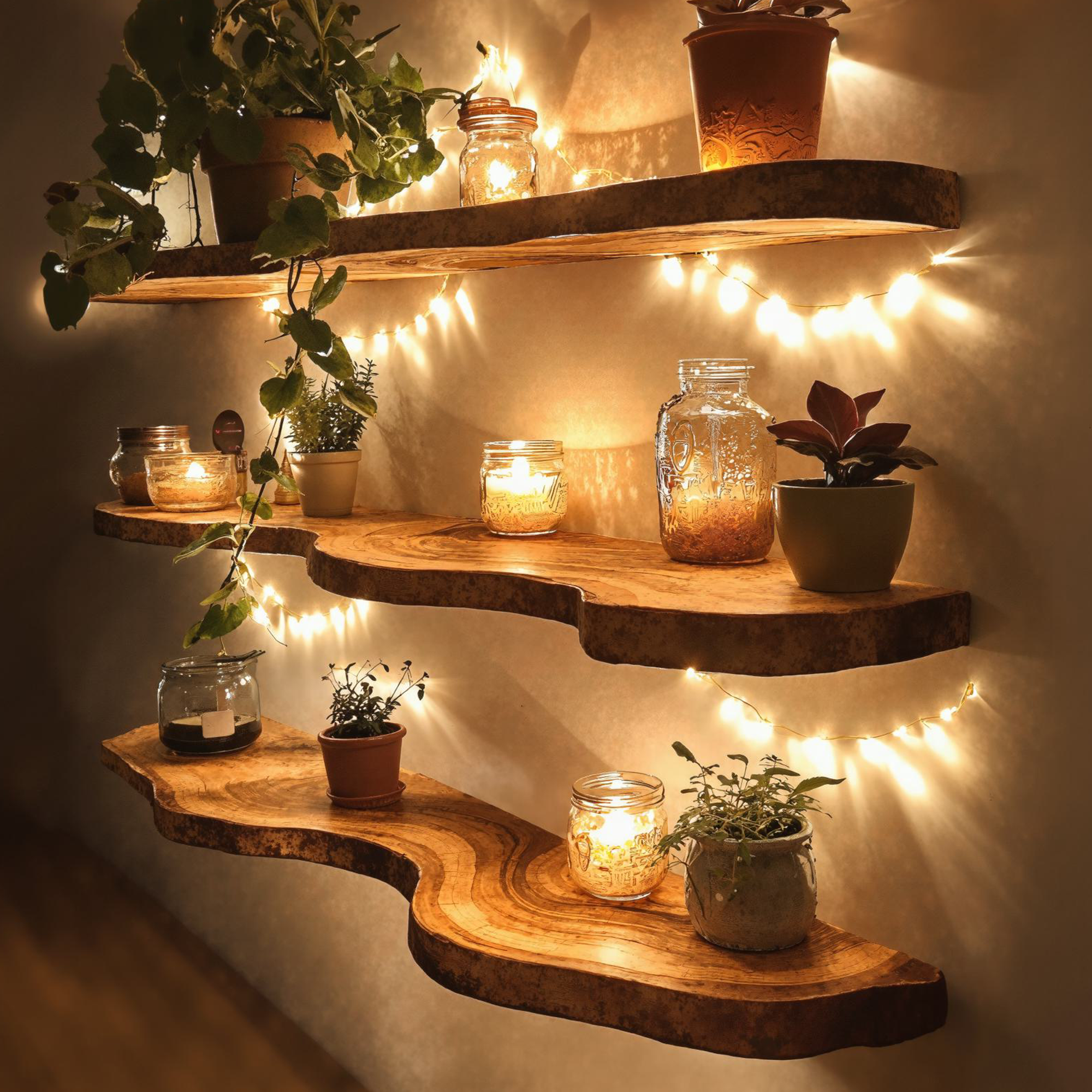 Farmhouse Floating Shelves Live Edge WFSHCH002